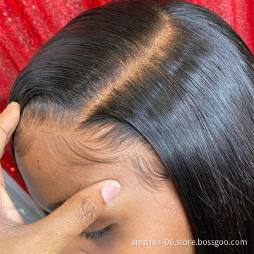 Wholesale Straight Raw Brazilian Human Hair Hd Full Lace Front Wig Cheap Natural Human Hair Extension Lace Frontal Wig Vendors